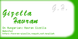 gizella havran business card